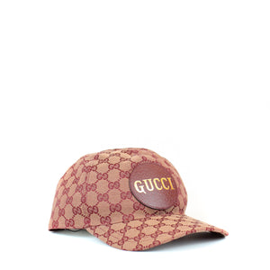 GUCCI - Burgundy canvas GG cap