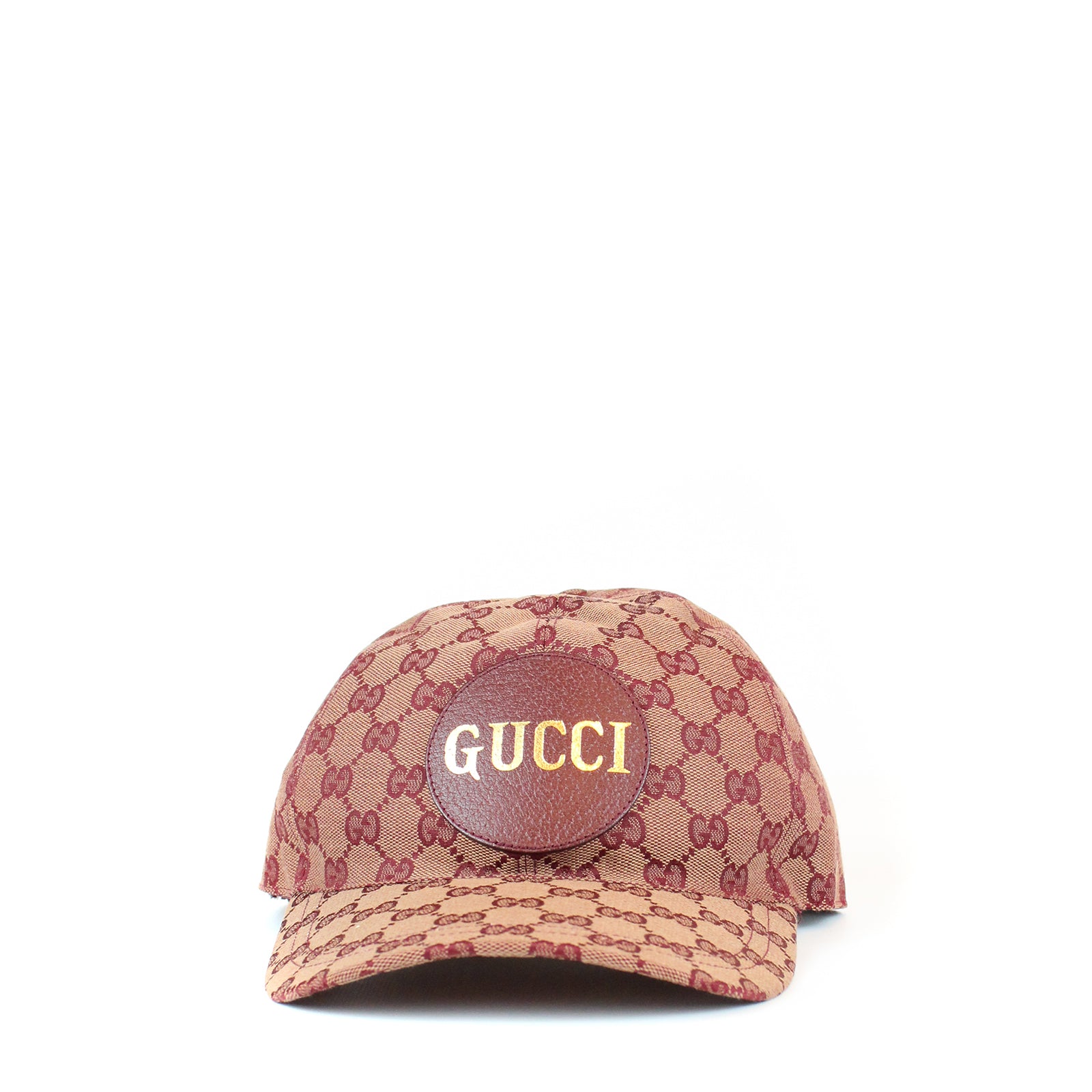 GUCCI - Casquette en toile bordeaux GG