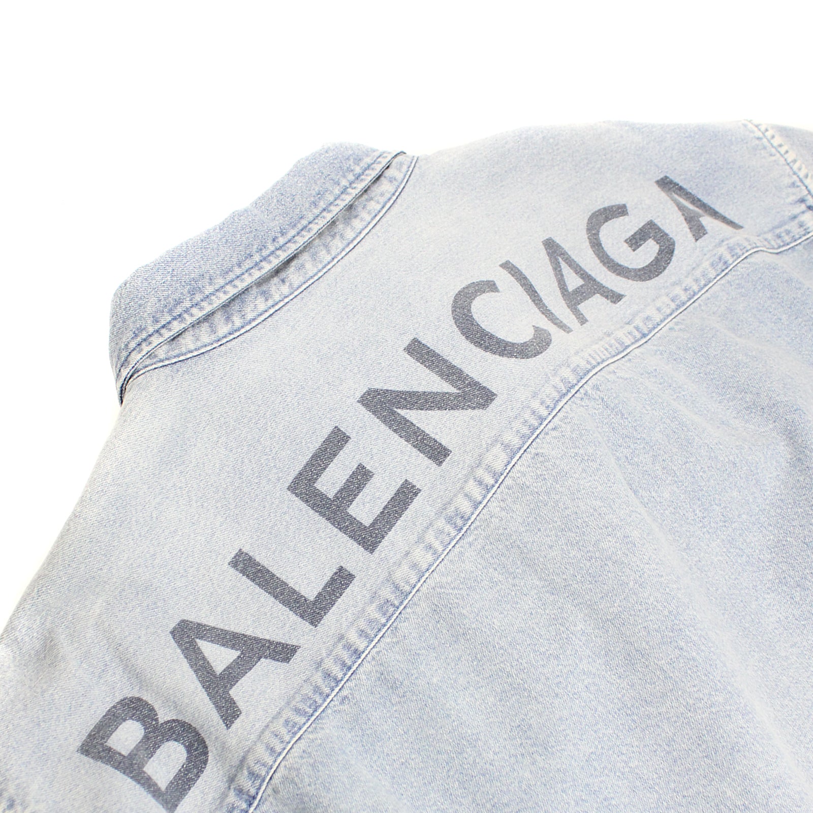 BALENCIAGA - Robe chemise en denim (T41)