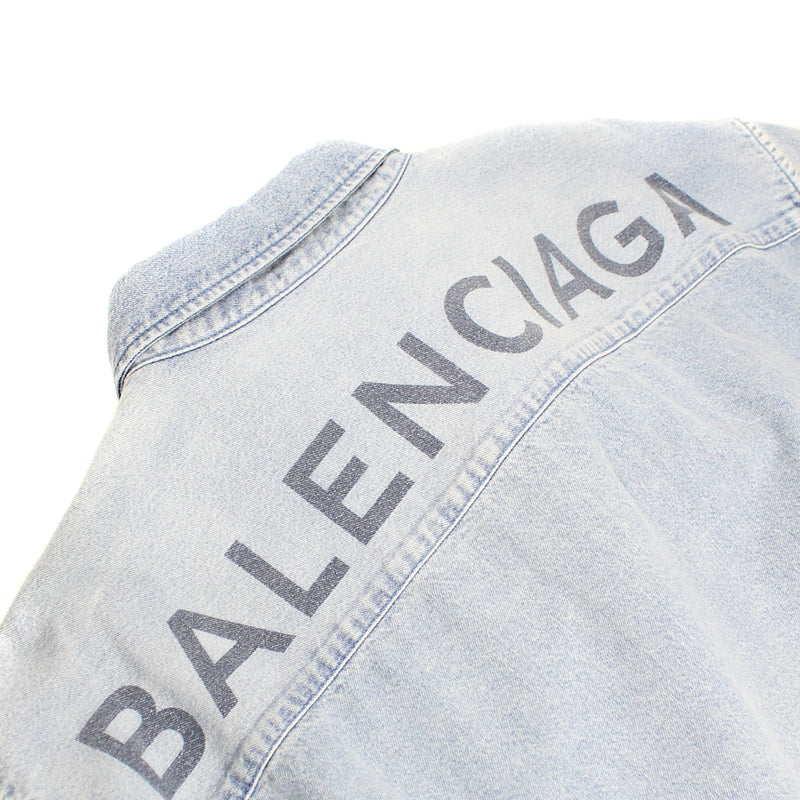 BALENCIAGA - Robe chemise en denim (T41)