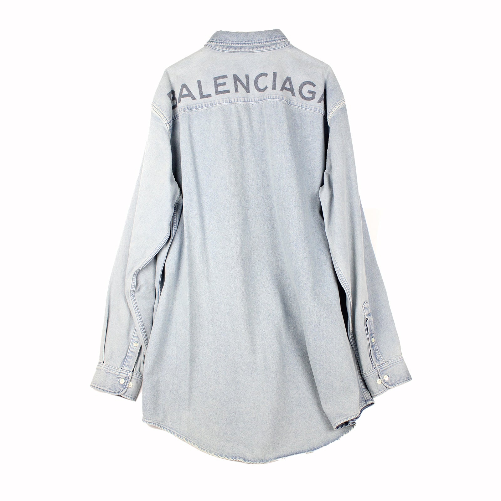 BALENCIAGA - Robe chemise en denim (T41)