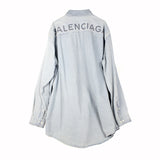 BALENCIAGA - Robe chemise en denim (T41)