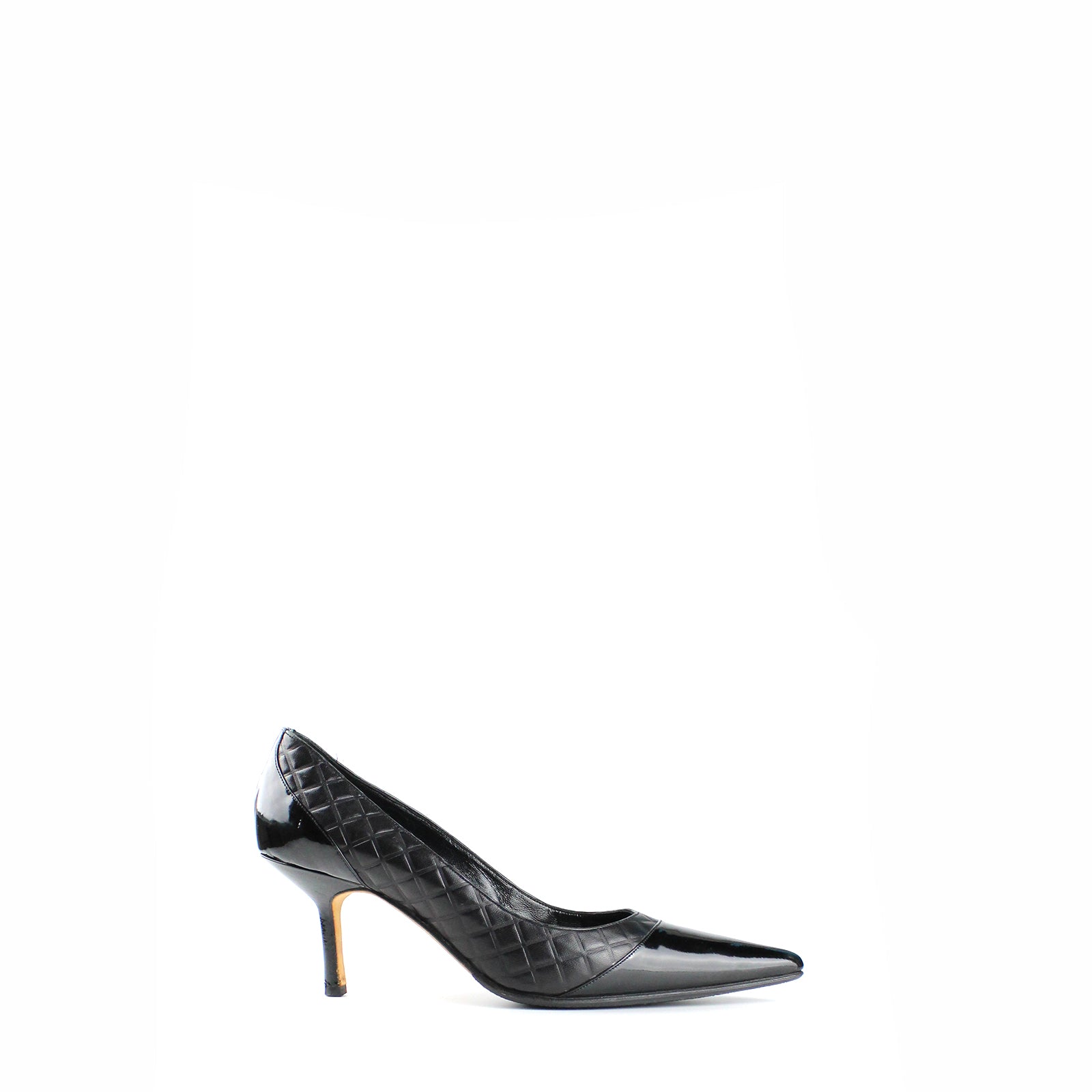 CHANEL - Quilted black leather pumps (T40)