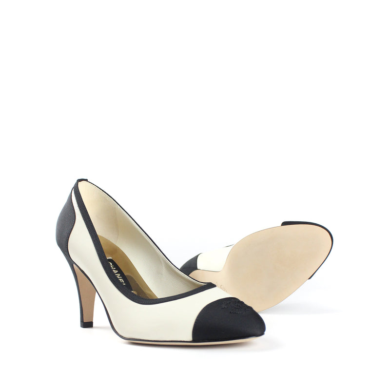 Escarpins en cuir beige (T37,5)