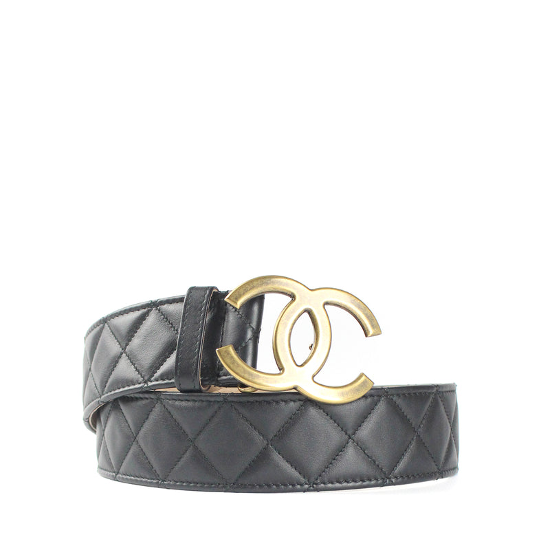 Ceinture matelassée à métal doré