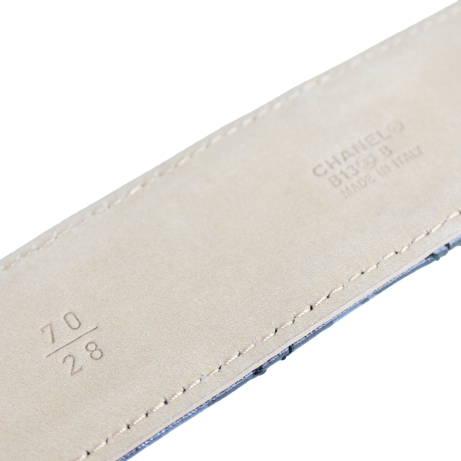 Ceinture matelassée à métal argenté