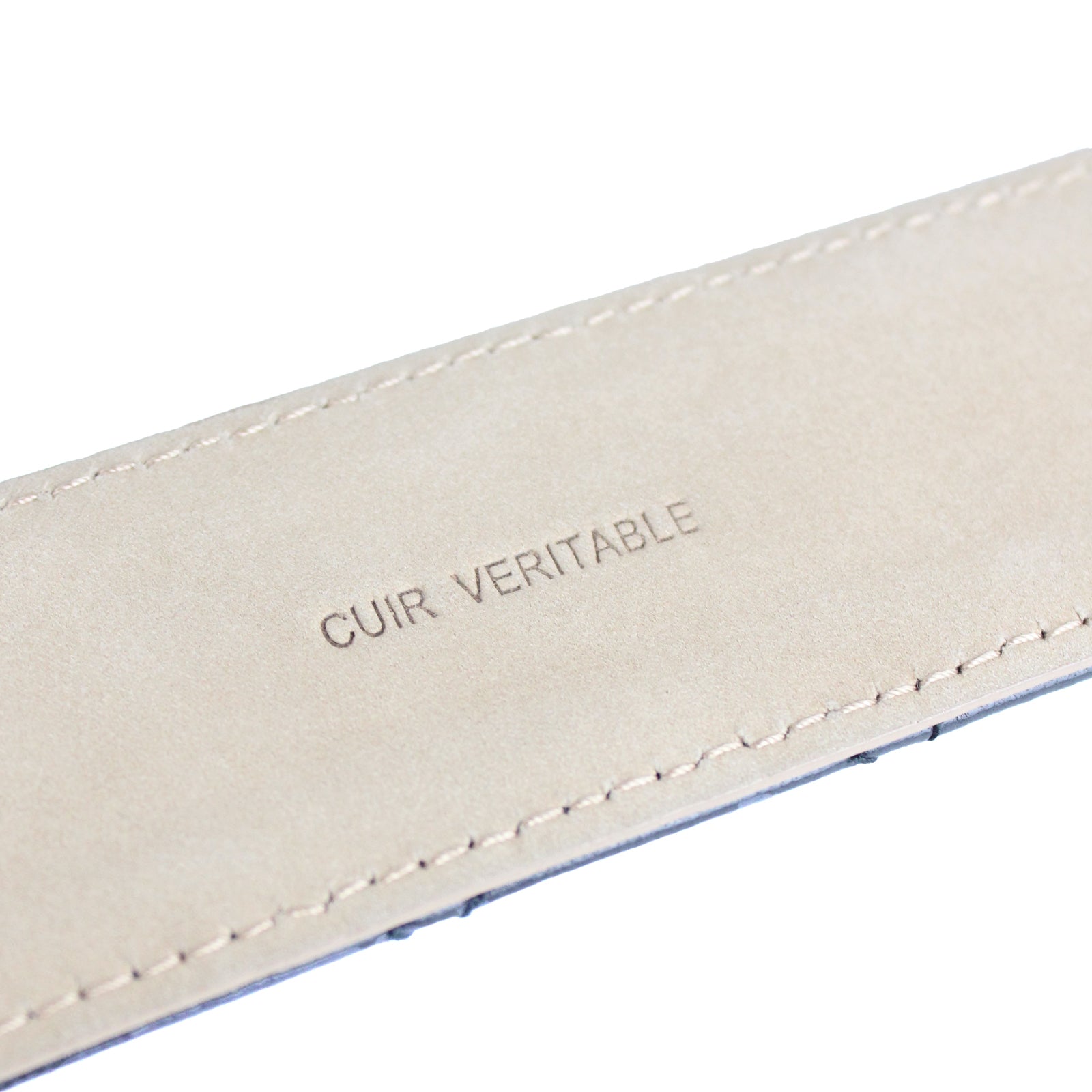 Ceinture matelassée à métal argenté