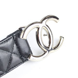 Ceinture matelassée à métal argenté