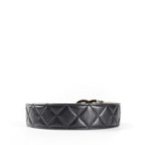 Ceinture matelassée à métal argenté