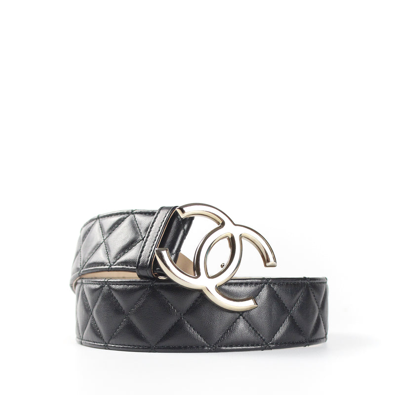 Ceinture matelassée à métal argenté