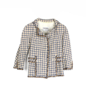 CHANEL - Veste pieds de poule (T34)
