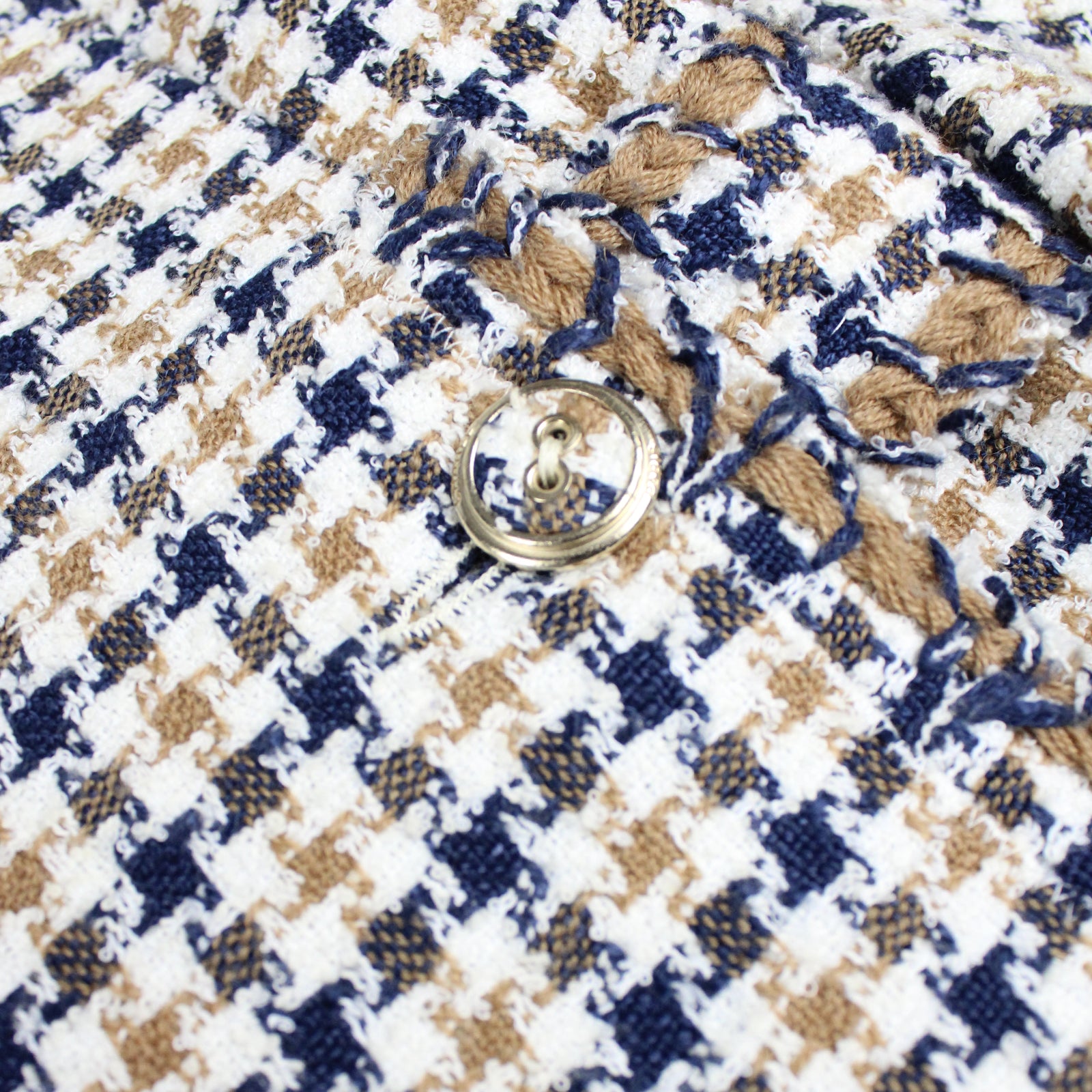 CHANEL - Veste pieds de poule (T34)