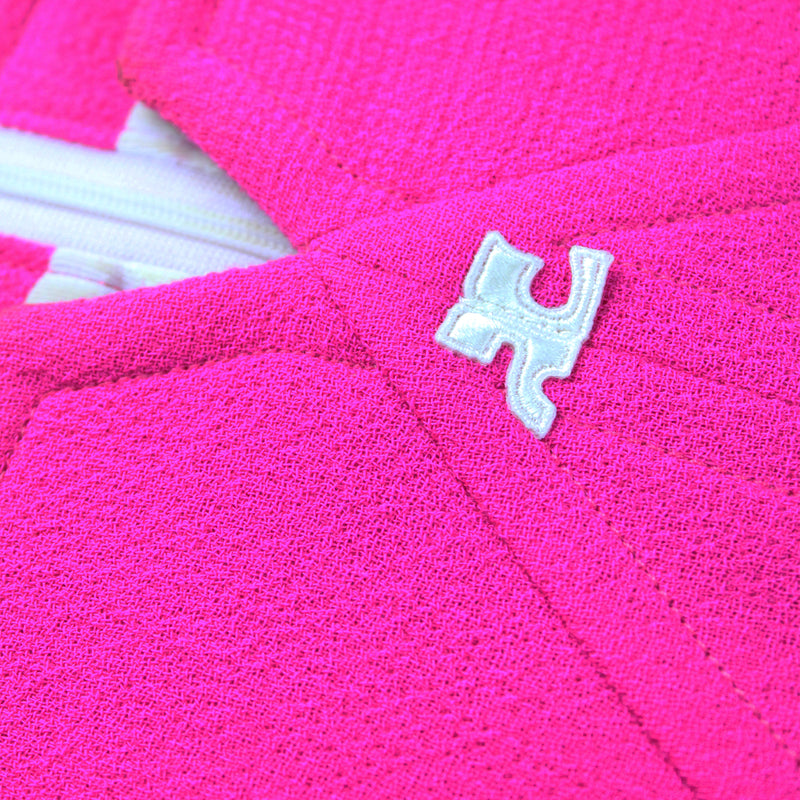 Robe rose à manches mi-longues