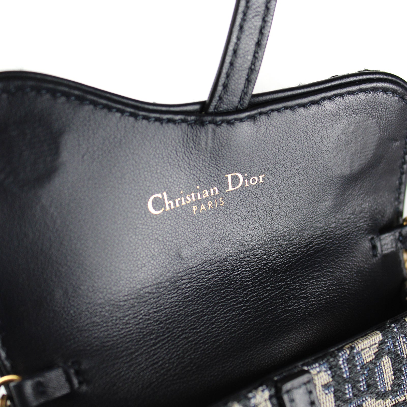 DIOR - Small Saddle chain wallet