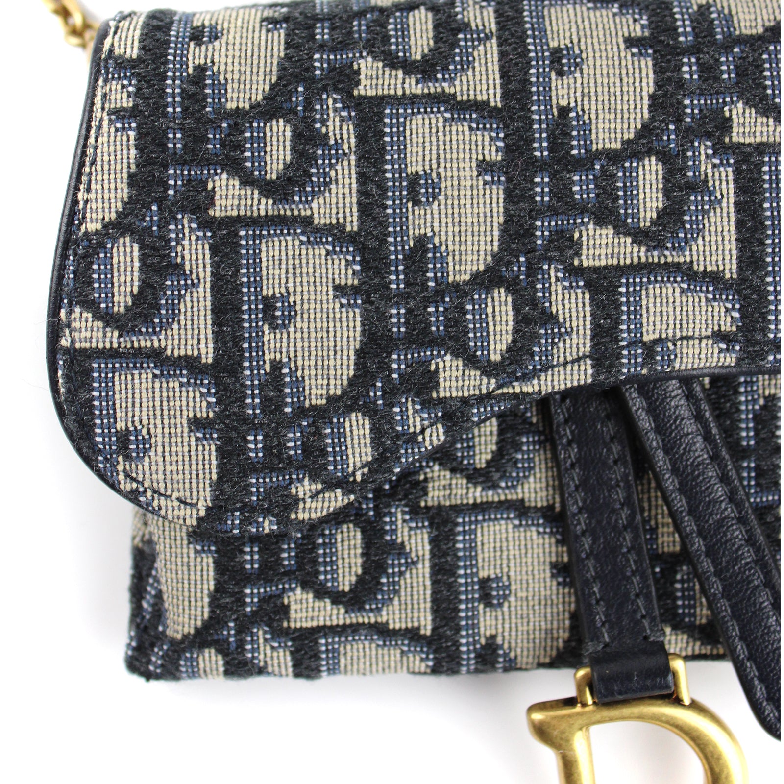 DIOR - Small Saddle chain wallet