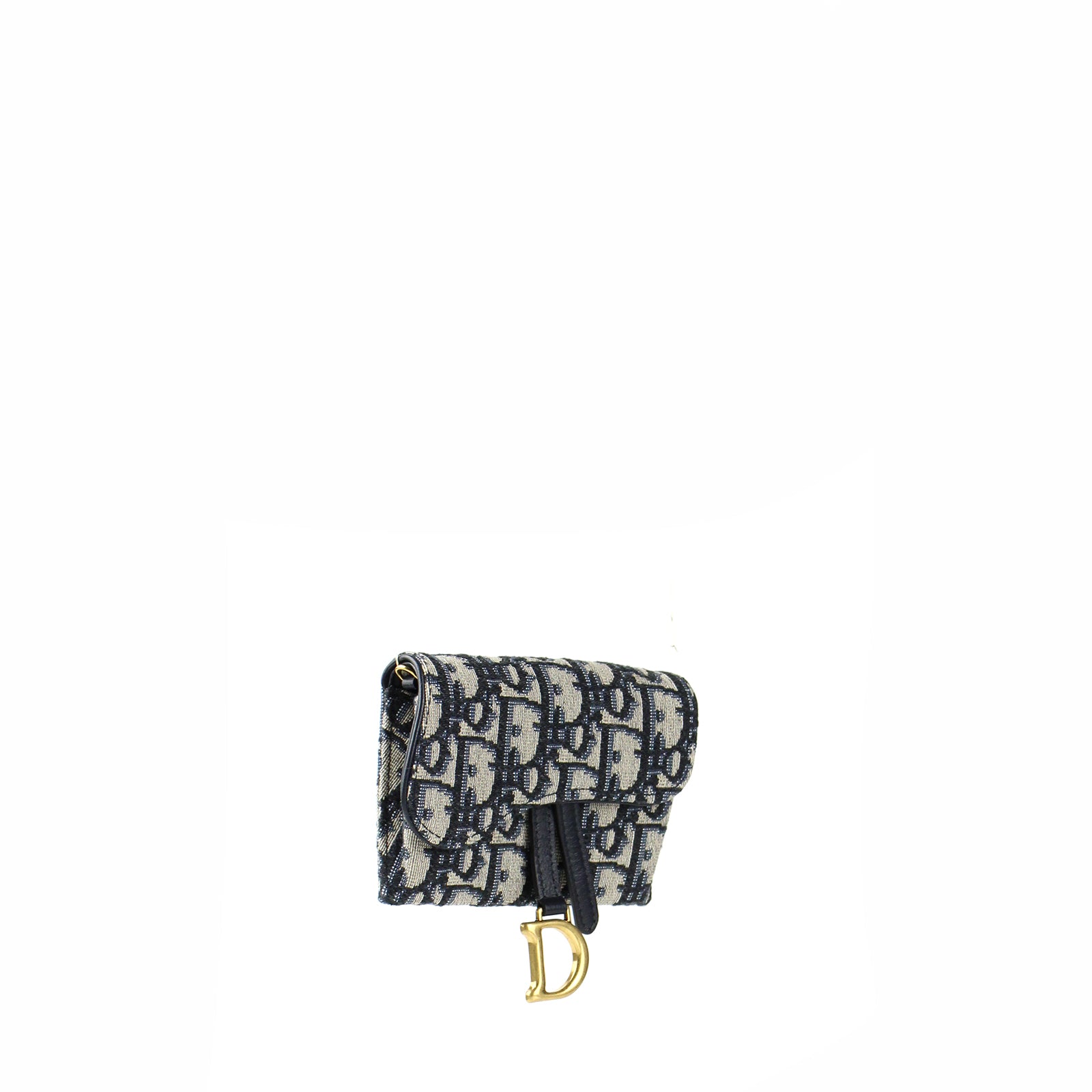 DIOR - Petit portefeuille Saddle chaîne