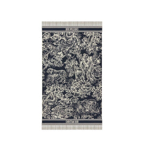 Toile de Jouy reverse bath towel