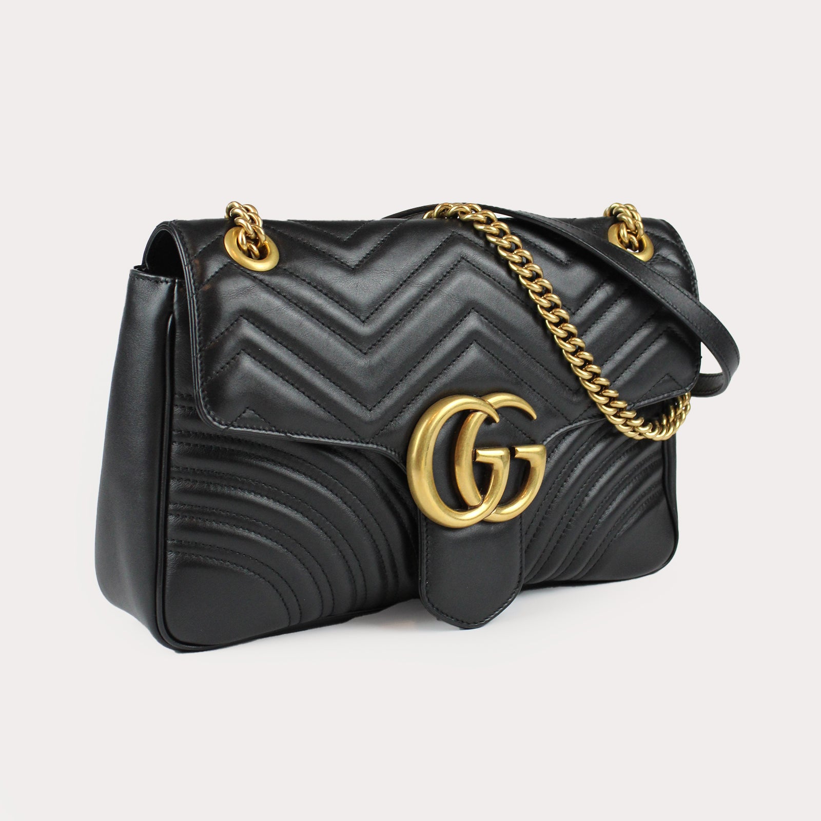 Medium Quilted GG Marmont Pattern Shoulder Bag