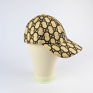 GG raffia cap