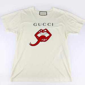 Oversized printed mouth t-shirt (XS)