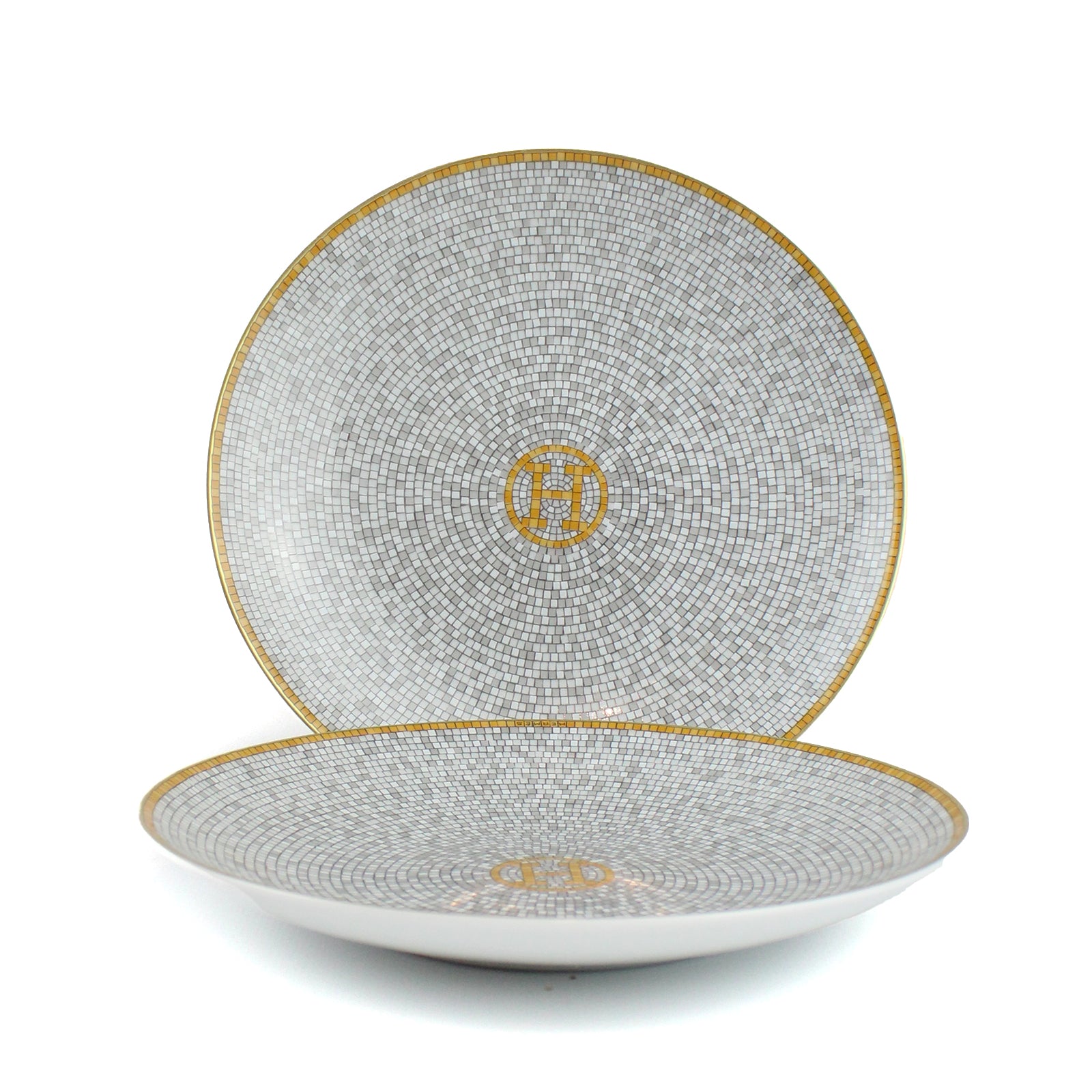 Set of 2 Mosaic plates with 24 OR