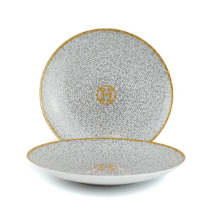 Set of 2 Mosaic plates with 24 OR