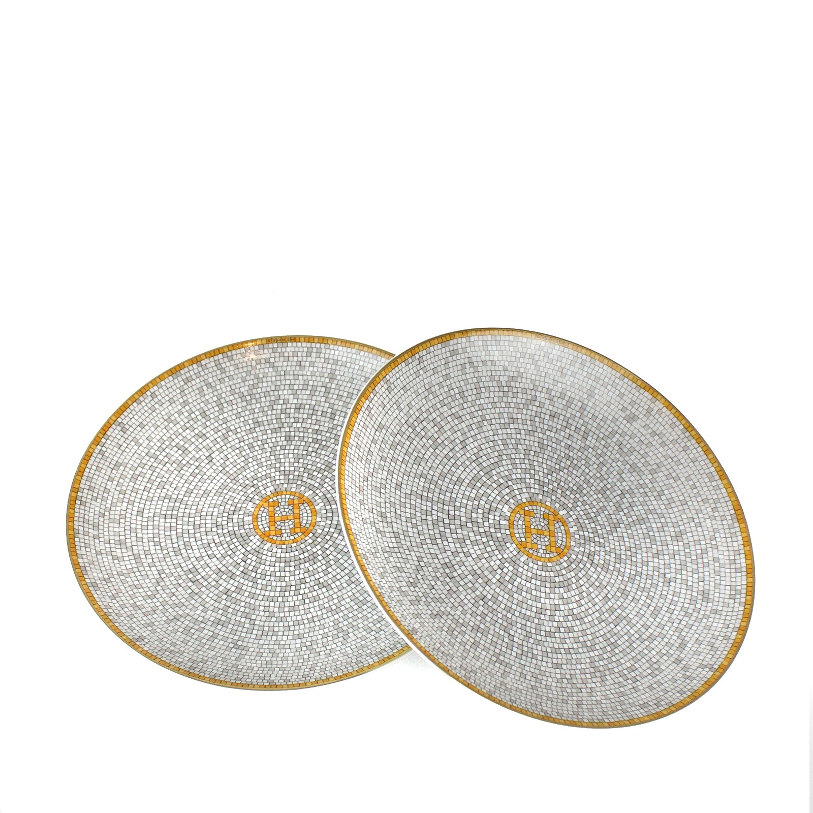 Set of 2 Mosaic plates with 24 OR