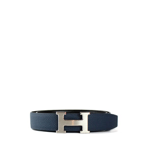 HERMÈS - Reversible belt with silver buckle (T95)
