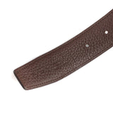 HERMÈS - Ceinture réversible avec boucle dorée (T80)
