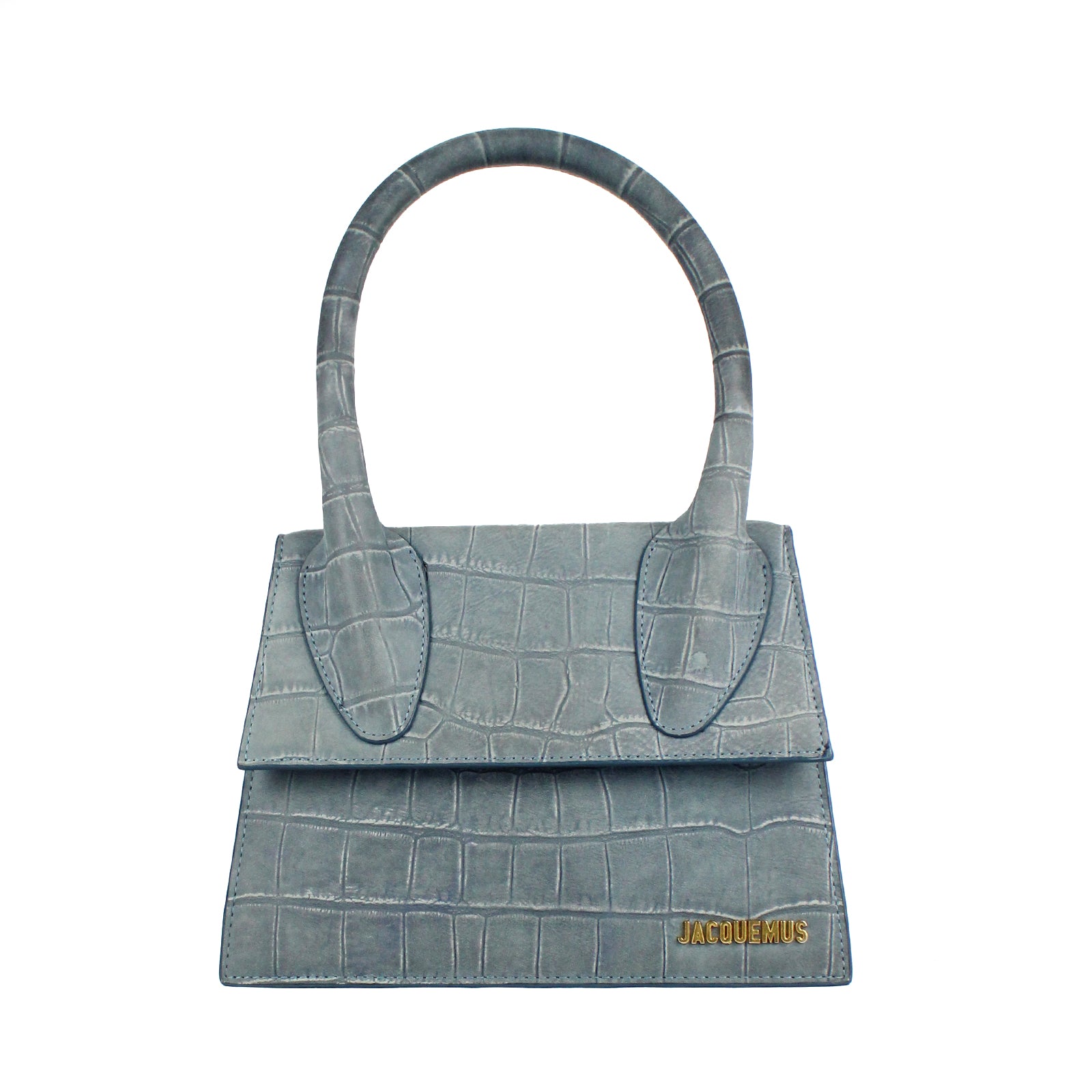 Large crocodile effect chiquito in suede 