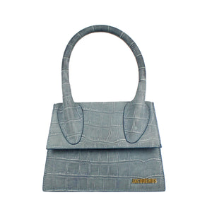 Large crocodile effect chiquito in suede 