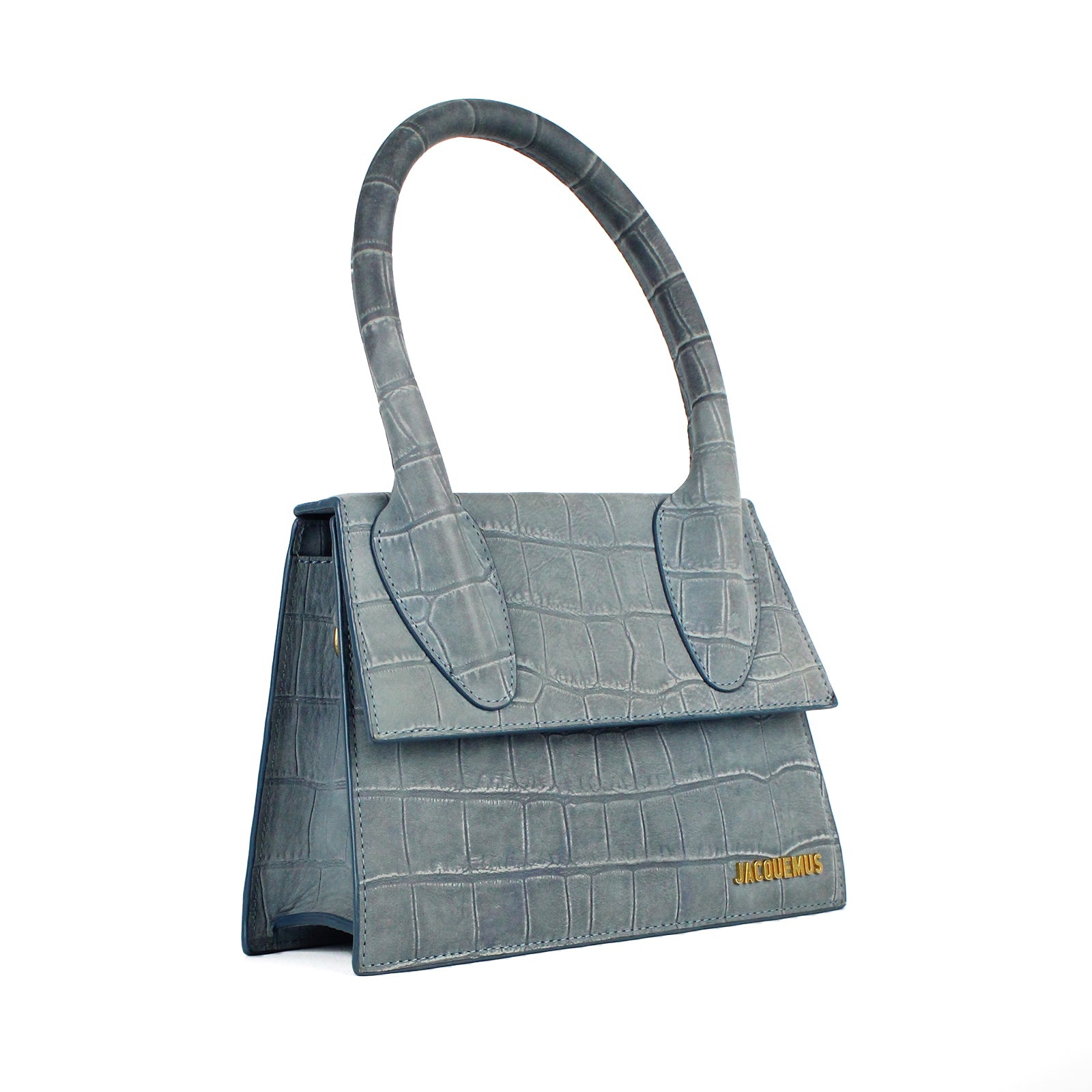 Large crocodile effect chiquito in suede 