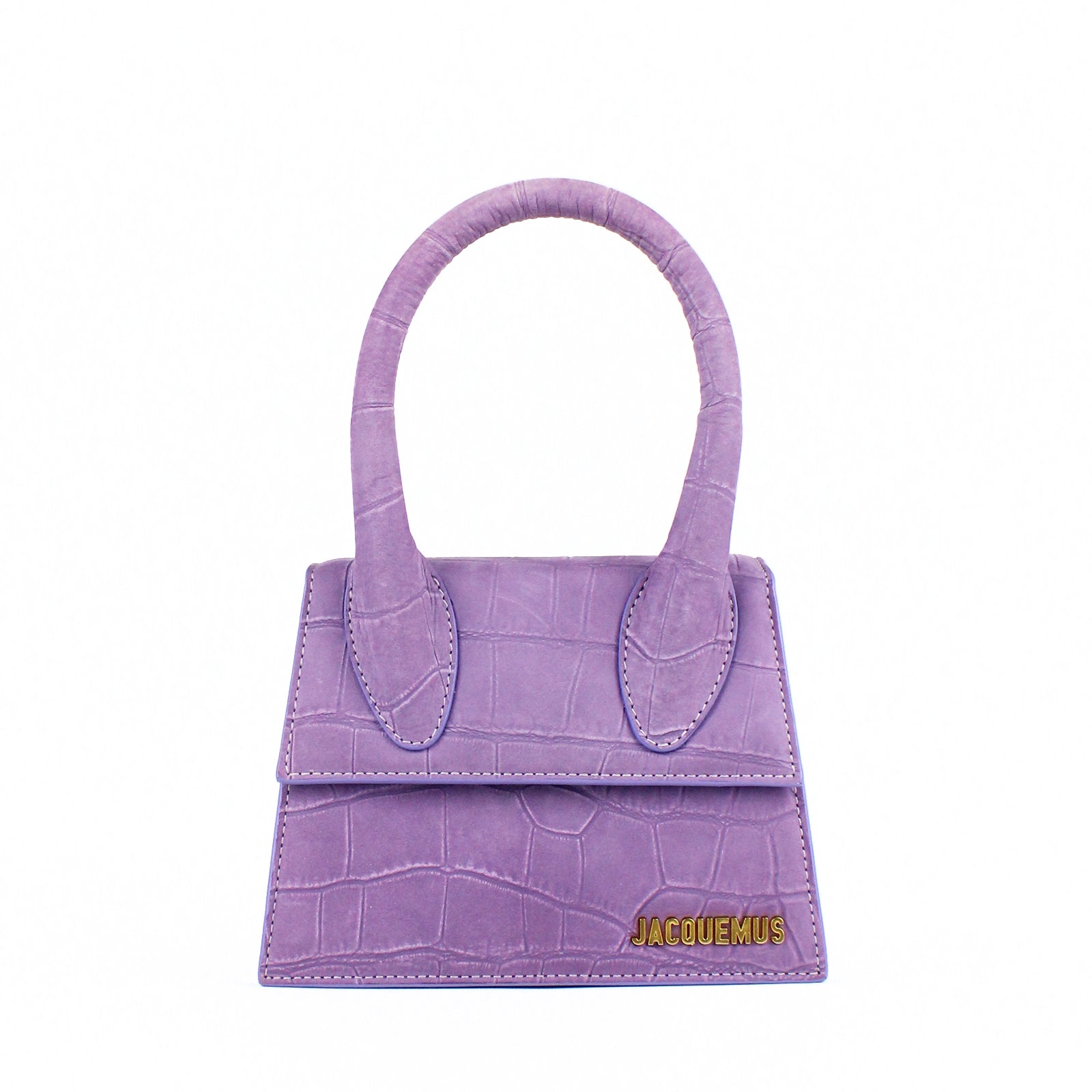 Medium croc-effect chiquito in suede 