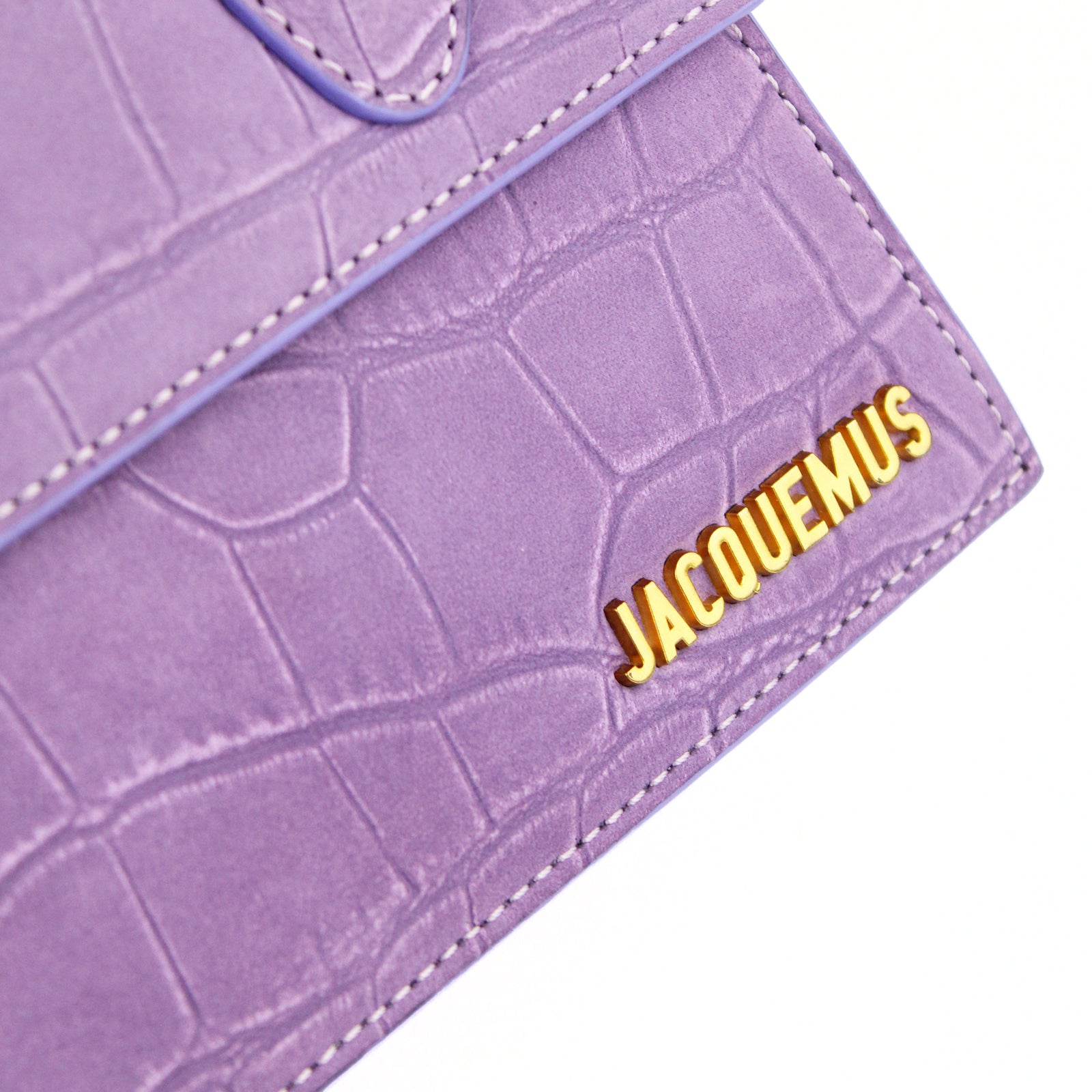 Medium croc-effect chiquito in suede 