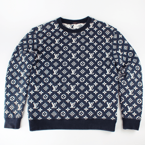 Pull à col rond en maille jacquard monogram (S)