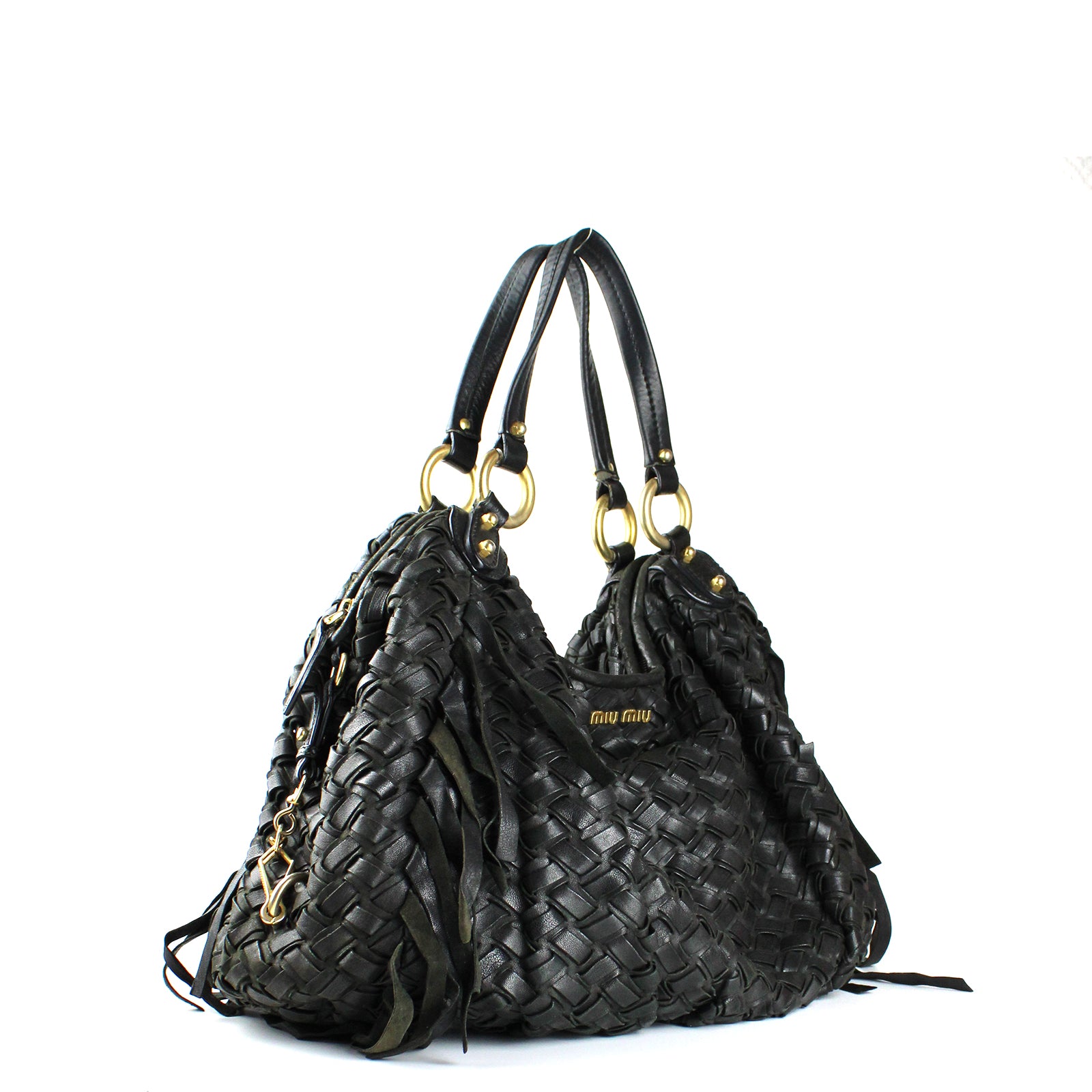 MIU MIU - Sac besace tressé