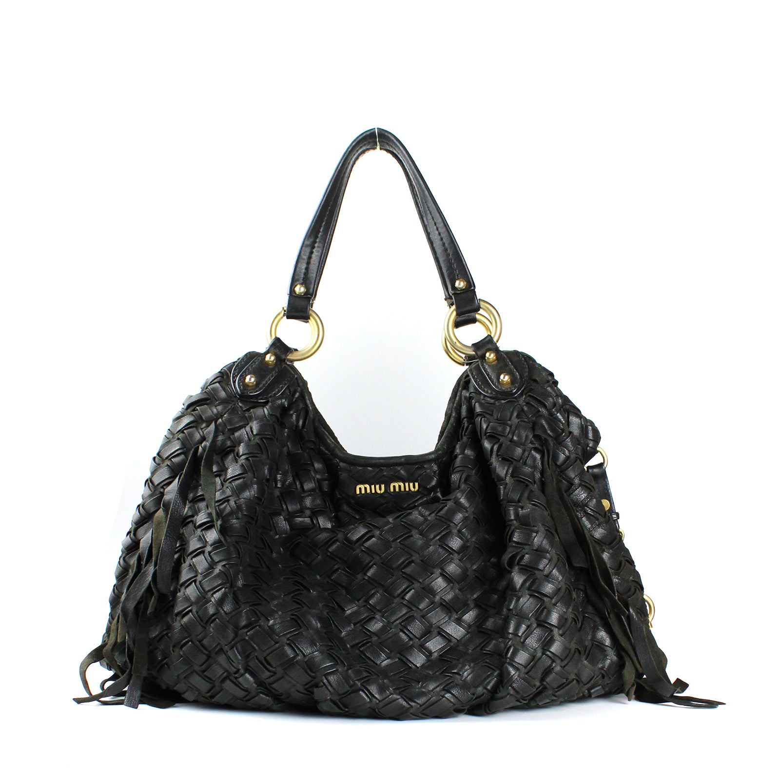 MIU MIU - Sac besace tressé