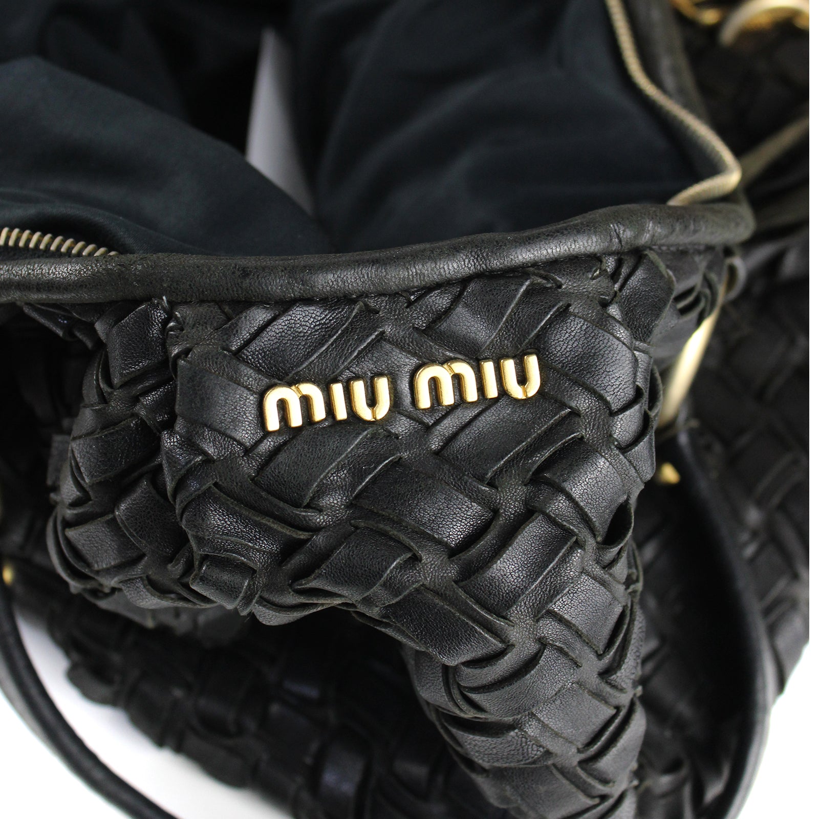 MIU MIU - Sac besace tressé