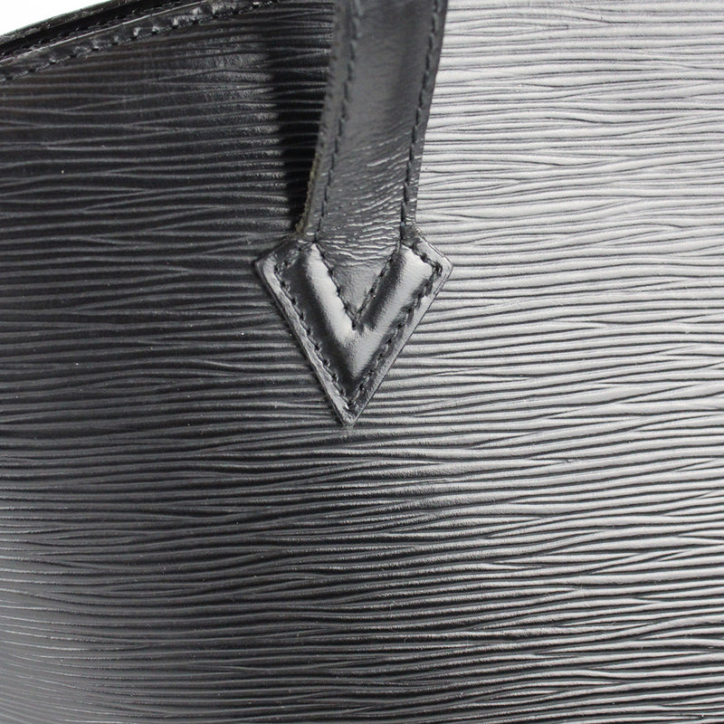 LOUIS VUITTON - Sac à main Saint Jacques moyen en cuir épi noir