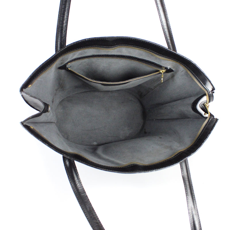 LOUIS VUITTON - Sac à main Saint Jacques moyen en cuir épi noir