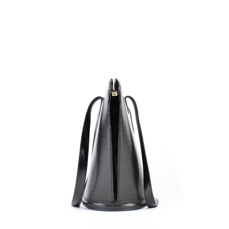 LOUIS VUITTON - Sac à main Saint Jacques moyen en cuir épi noir