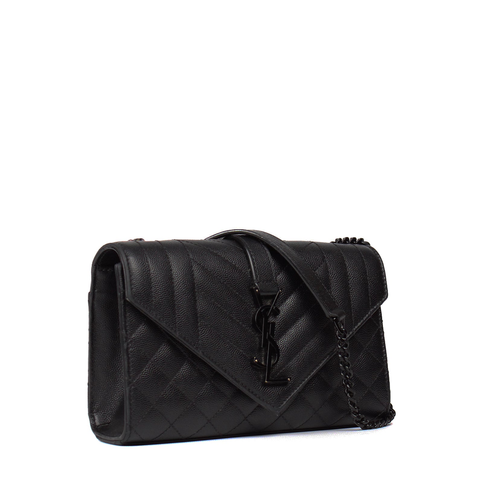 SAINT LAURENT - Sac Envelope Small full black