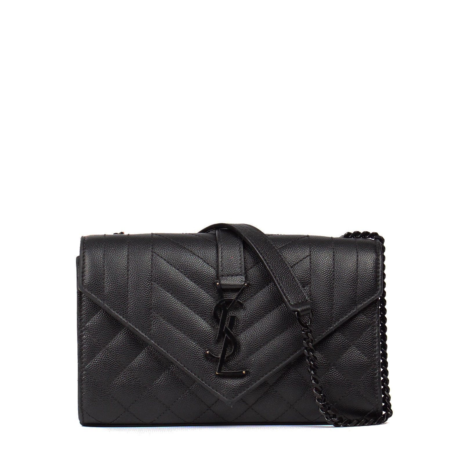SAINT LAURENT - Sac Envelope Small full black