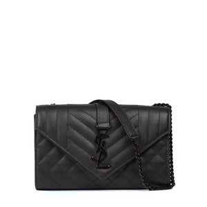 SAINT LAURENT - Sac Envelope Small full black