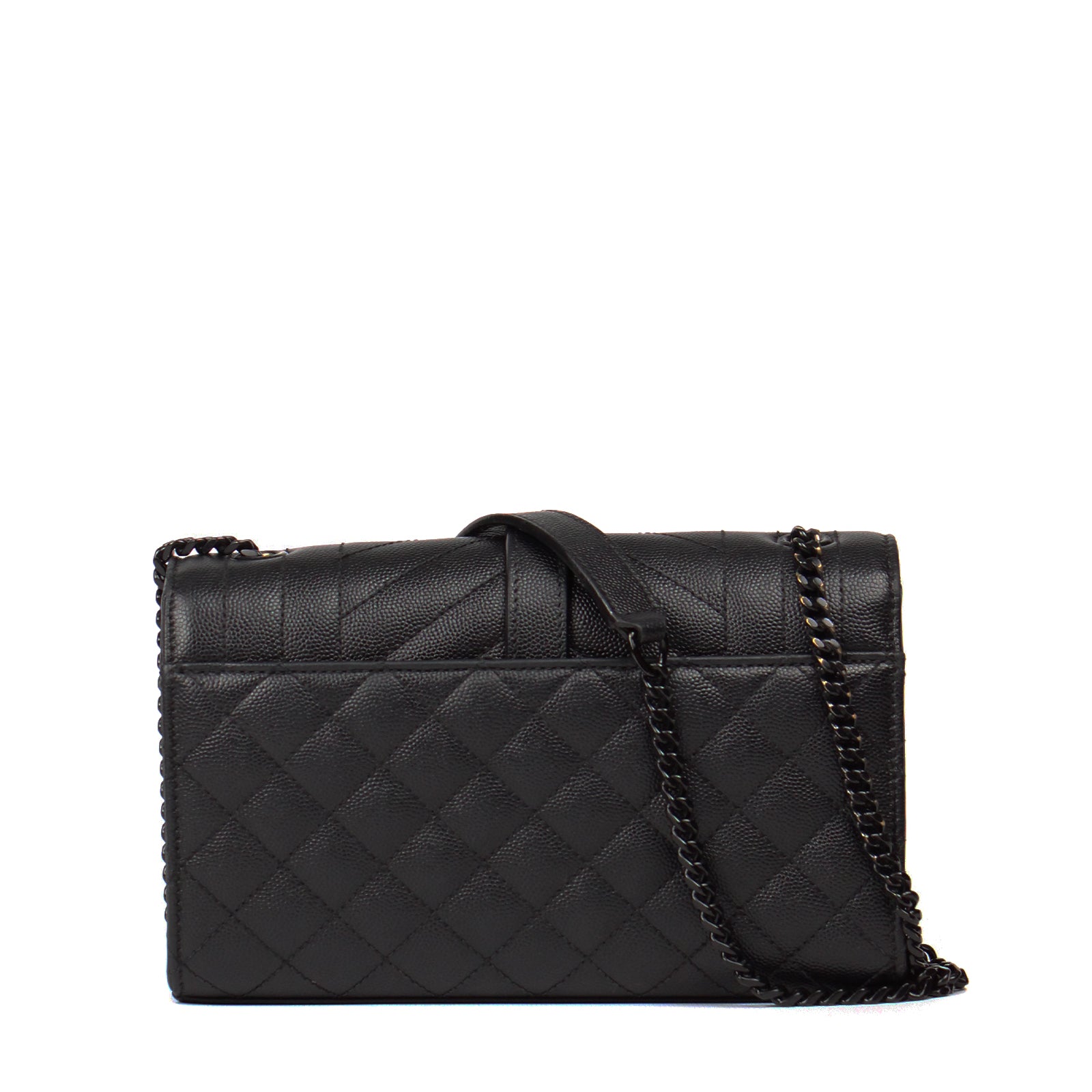 SAINT LAURENT - Sac Envelope Small full black