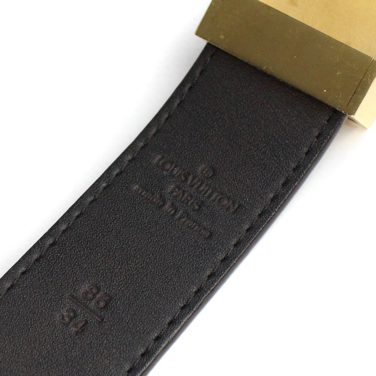 LOUIS VUITTON - Ceinture à damier ébène