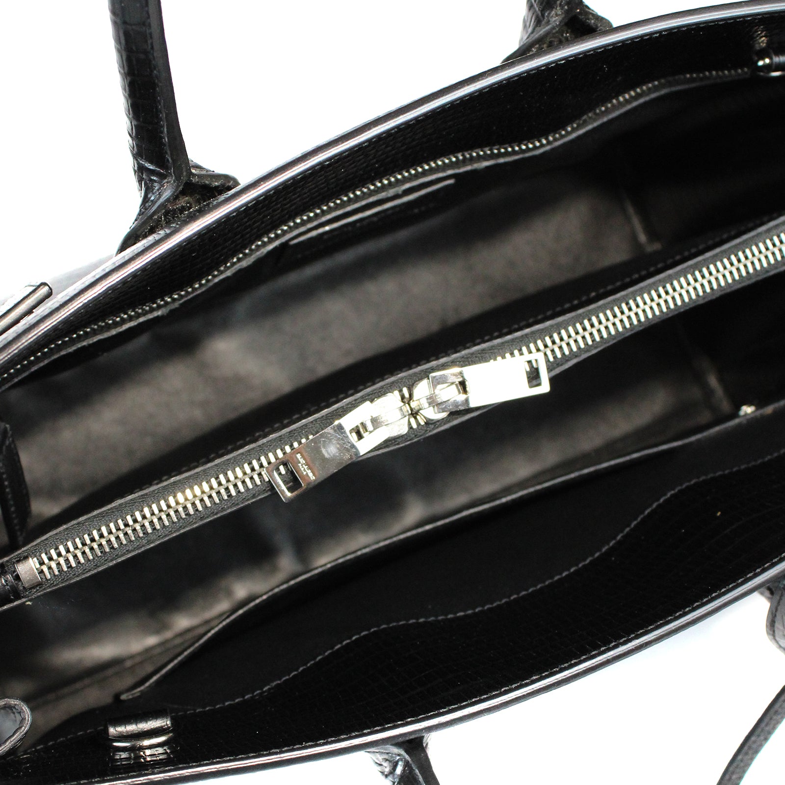 SAINT LAURENT - Sac de jour Small en cuir embossé serpent