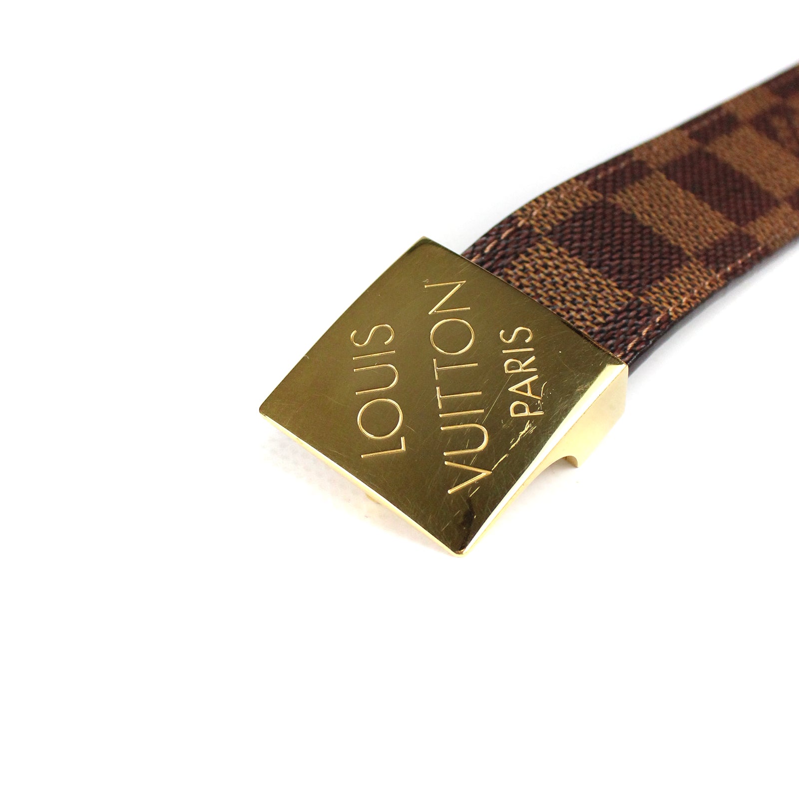 LOUIS VUITTON - Ceinture à damier ébène