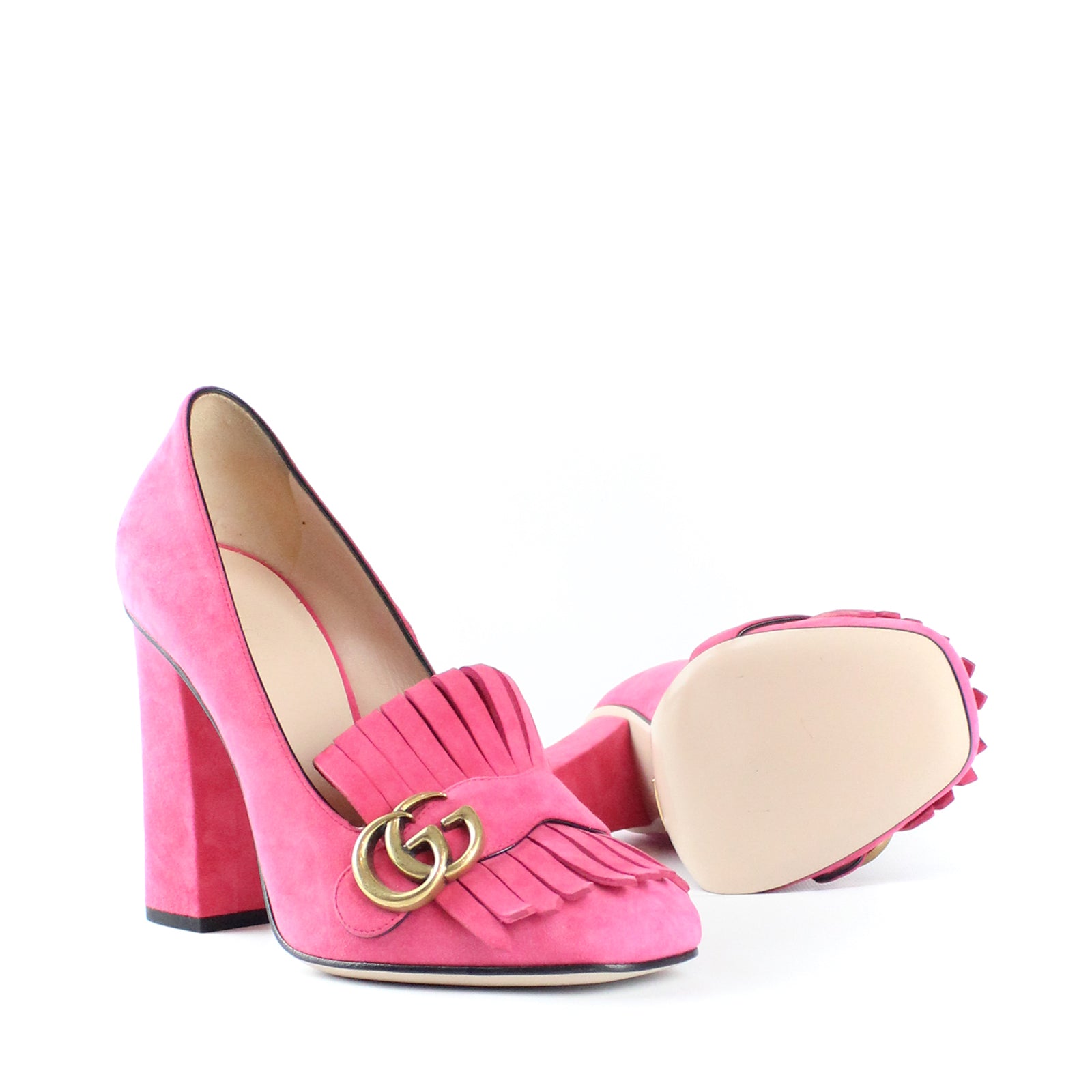 GUCCI - Escarpins Marmont en daim (T39)