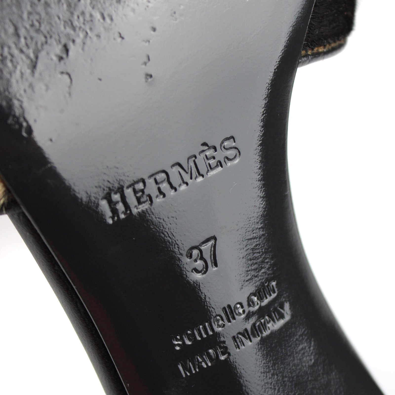 HERMÈS - Oasis calfskin sandals (T37)
